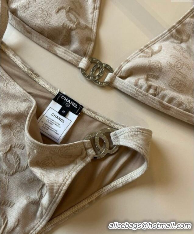 ​Reasonable Price Chanel CC Two-Pieces Swimwear 0513 Beige 2025