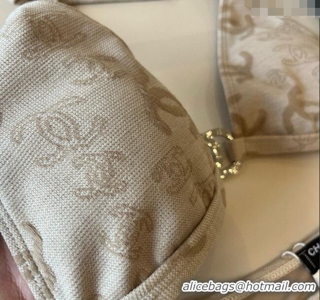 ​Reasonable Price Chanel CC Two-Pieces Swimwear 0513 Beige 2025