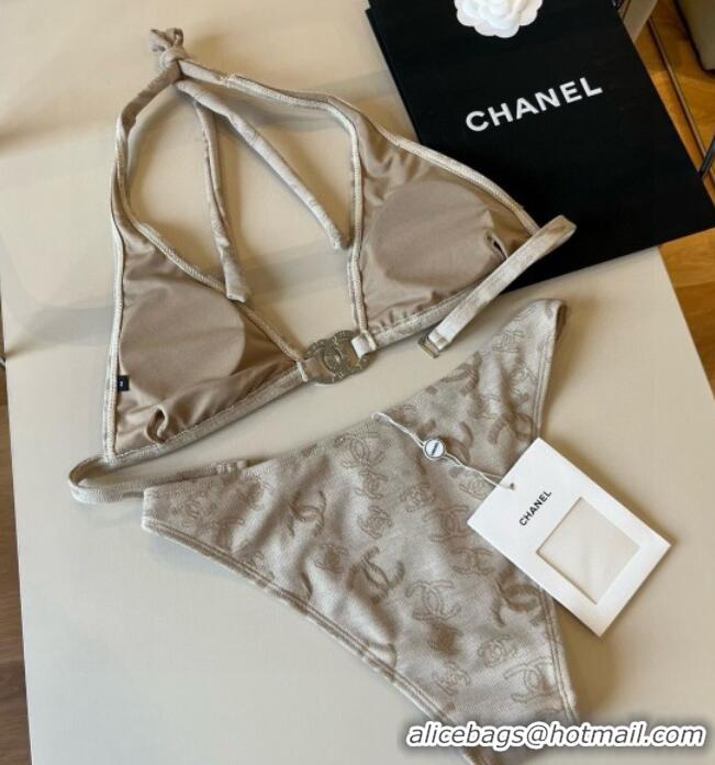 ​Reasonable Price Chanel CC Two-Pieces Swimwear 0513 Beige 2025