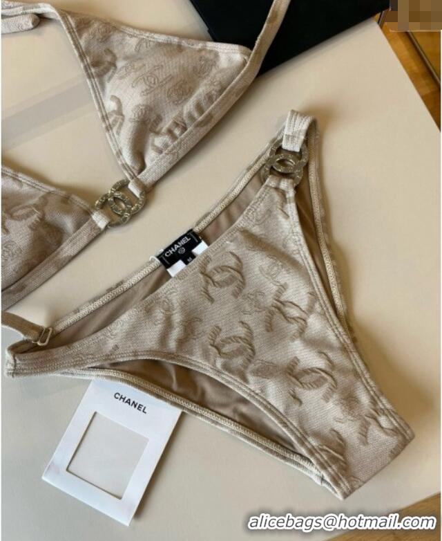​Reasonable Price Chanel CC Two-Pieces Swimwear 0513 Beige 2025