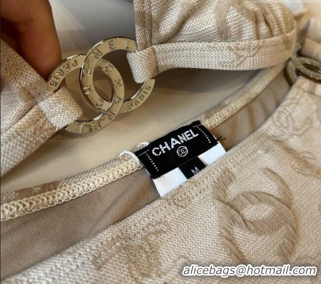 ​Reasonable Price Chanel CC Two-Pieces Swimwear 0513 Beige 2025