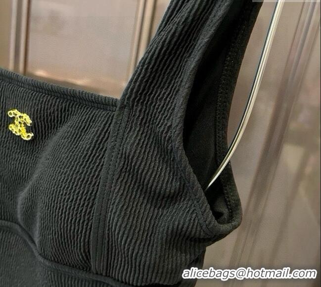 ​Top Quality Chanel Knit One-Piece Swimwear 0513 Black 2025