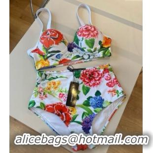 ​Unique Grade Dolce & Gabbana Flower One-Piece Swimwear 0513 White 2025