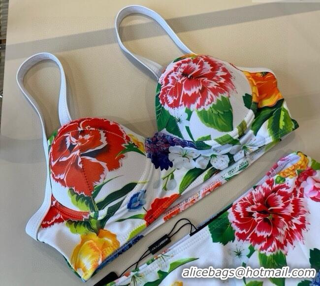 ​Unique Grade Dolce & Gabbana Flower One-Piece Swimwear 0513 White 2025