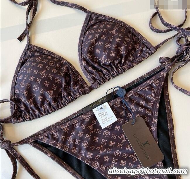 ​Best Quality Louis Vuitton Two-Pieces Swimwear 0513 Brown 2025