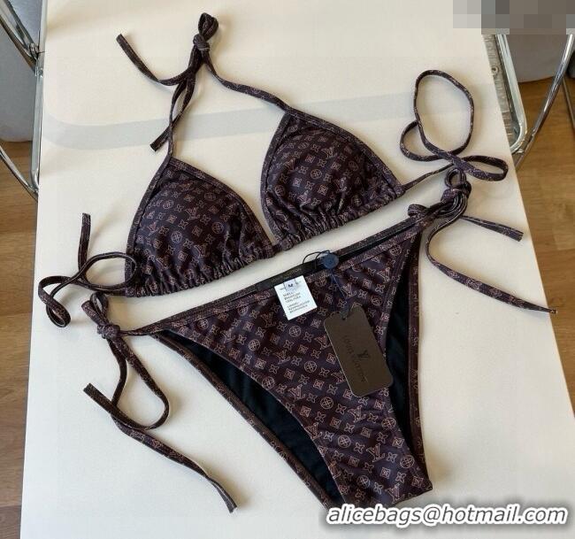 ​Best Quality Louis Vuitton Two-Pieces Swimwear 0513 Brown 2025