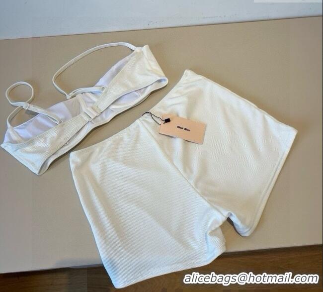 Grade Quality Miu Miu Knit Two-Pieces Swimwear 0513 White 2025