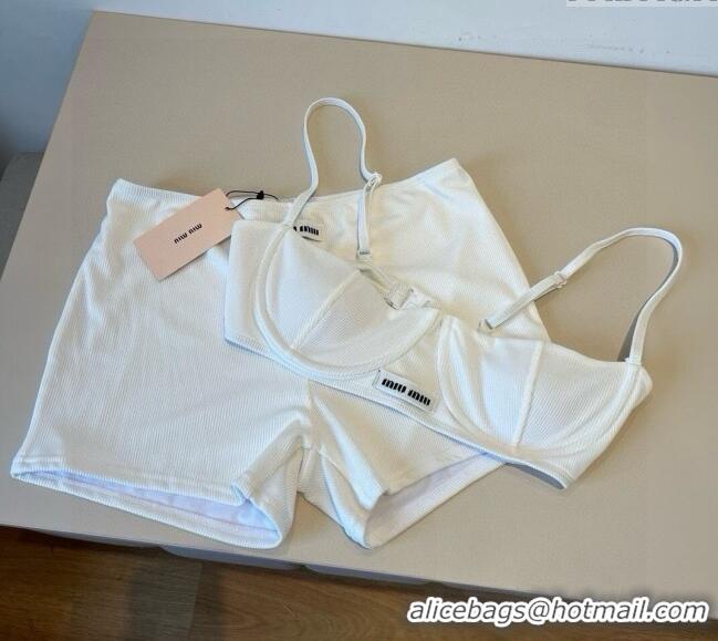 Grade Quality Miu Miu Knit Two-Pieces Swimwear 0513 White 2025