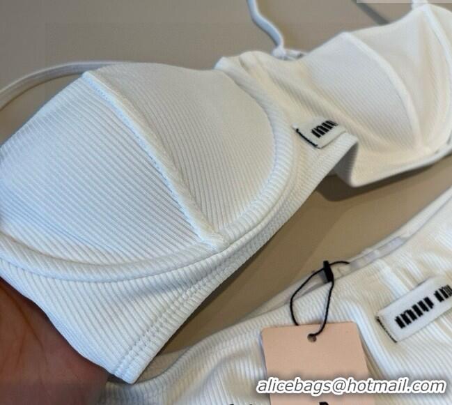 Grade Quality Miu Miu Knit Two-Pieces Swimwear 0513 White 2025