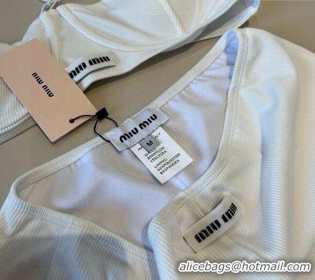 Grade Quality Miu Miu Knit Two-Pieces Swimwear 0513 White 2025