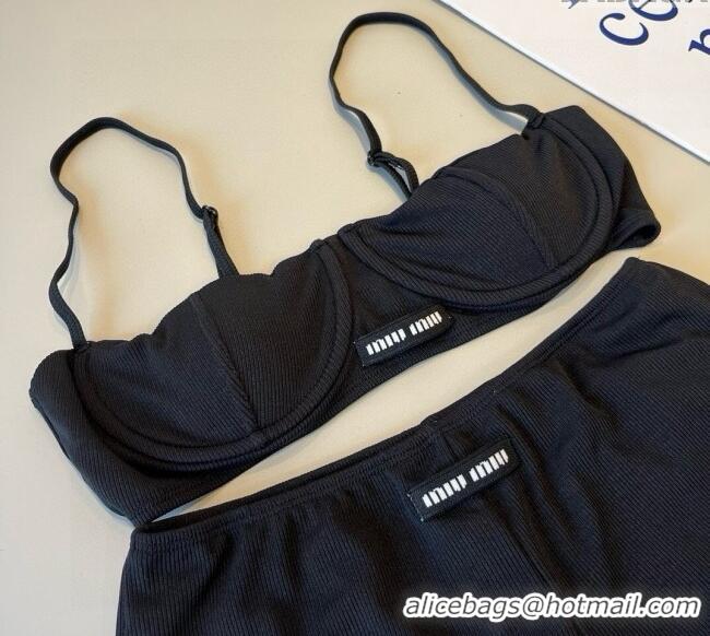 ​Good Looking Miu Miu Knit Two-Pieces Swimwear 0513 Black 2025