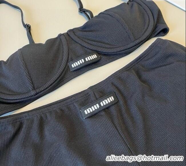 ​Good Looking Miu Miu Knit Two-Pieces Swimwear 0513 Black 2025