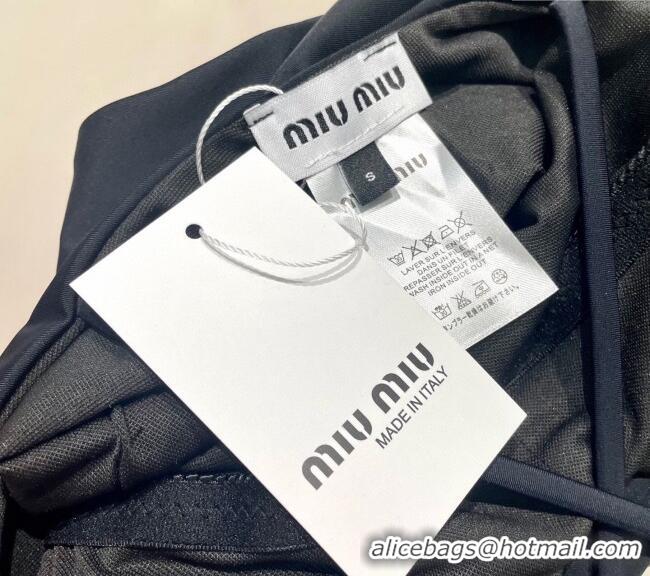 ​Best Product Miu Miu One-Piece Swimwear with Logo Metal-Tone 0513 Black 2025