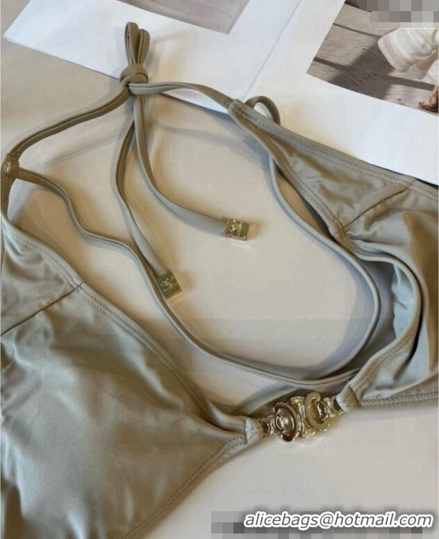 Best Design Celine Logo Chain Two-Pieces Swimwear 0513 Grey 2025