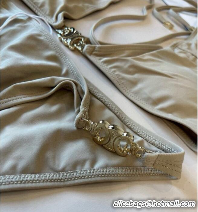 Best Design Celine Logo Chain Two-Pieces Swimwear 0513 Grey 2025