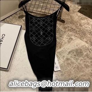 Promotional Chanel Strass One-Piece Swimwear 0513 Black 2025