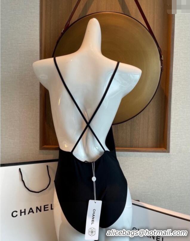 Promotional Chanel Strass One-Piece Swimwear 0513 Black 2025