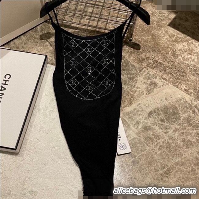 Promotional Chanel Strass One-Piece Swimwear 0513 Black 2025