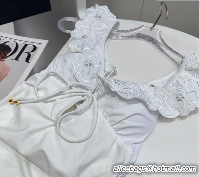​Pretty Style Dior One-Piece Swimwear with Lace 0513 White 2025