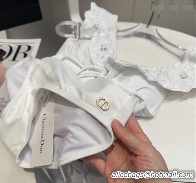 ​Pretty Style Dior One-Piece Swimwear with Lace 0513 White 2025