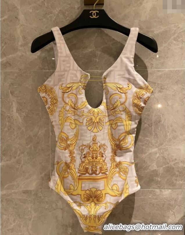 Inexpensive Versace x Fendi One-Piece Swimwear 0513 White 2025
