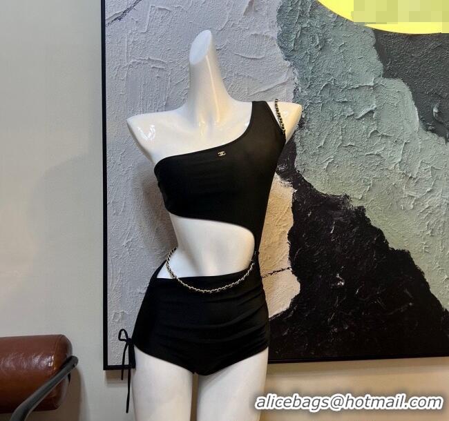 ​Market Sells Chanel One-Piece Swimwear with Chain 0513 Black 2025