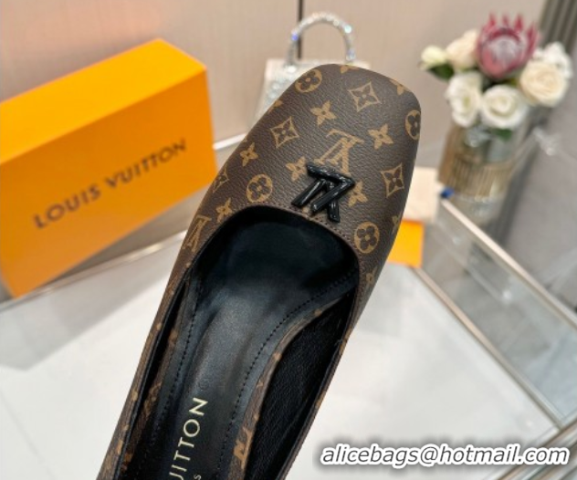 Buy Luxury Louis Vuitton Swing Pumps 5.5cm in Monogram Canvas Brown 2025 1AGTY9