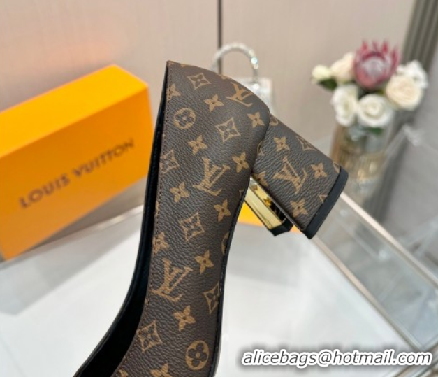 Buy Luxury Louis Vuitton Swing Pumps 5.5cm in Monogram Canvas Brown 2025 1AGTY9