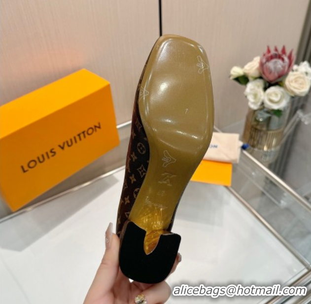 Buy Luxury Louis Vuitton Swing Pumps 5.5cm in Monogram Canvas Brown 2025 1AGTY9