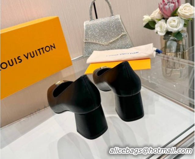 Best Product Louis Vuitton Swing Pumps 5.5cm in Calf Leather Black 2025 1AGTY9