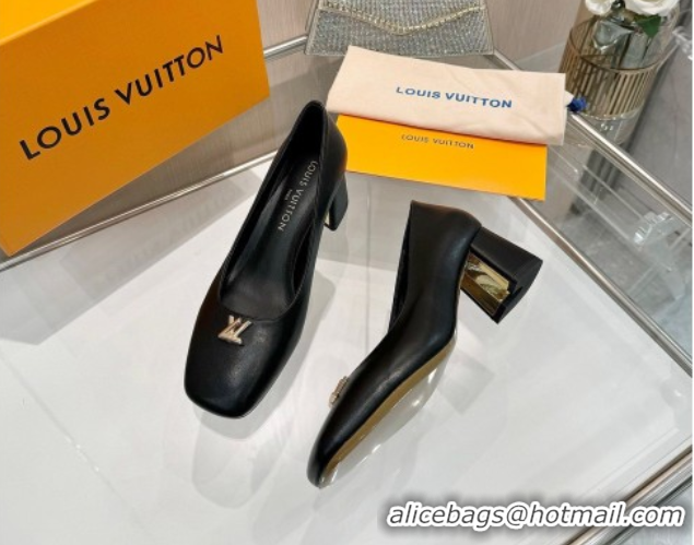 Best Product Louis Vuitton Swing Pumps 5.5cm in Calf Leather Black 2025 1AGTY9