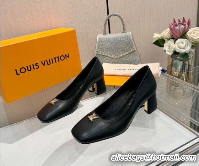 Best Product Louis Vuitton Swing Pumps 5.5cm in Calf Leather Black 2025 1AGTY9