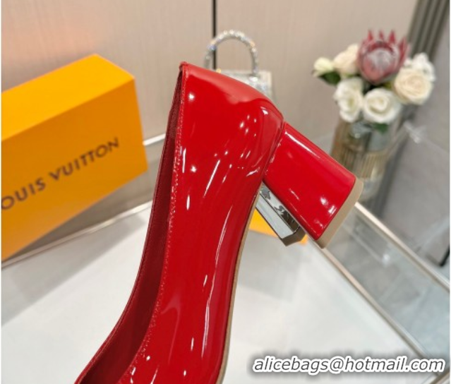 Sumptuous Louis Vuitton Swing Pumps 5.5cm in Patent Leather Red 2025 1AGTY9