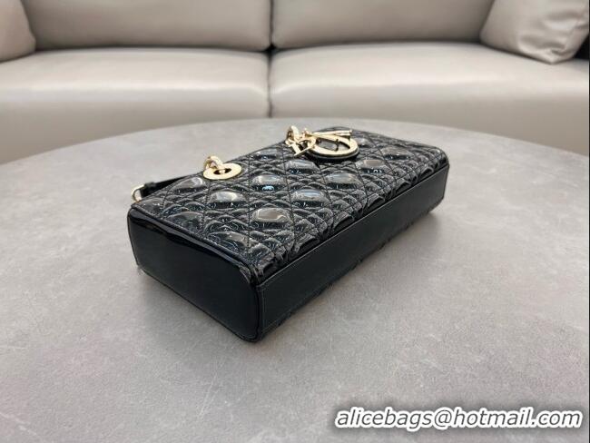 Buy New Cheap Dior Lady D-Joy Medium Bag in Patent Leather M0540 Black 2025