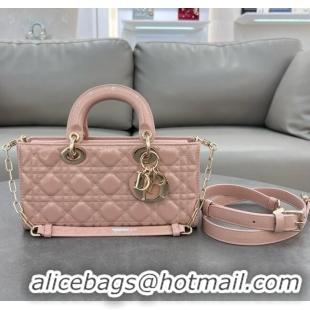 New Design Dior Lady D-Joy Medium Bag in Patent Leather M0540 Light Pink 2025