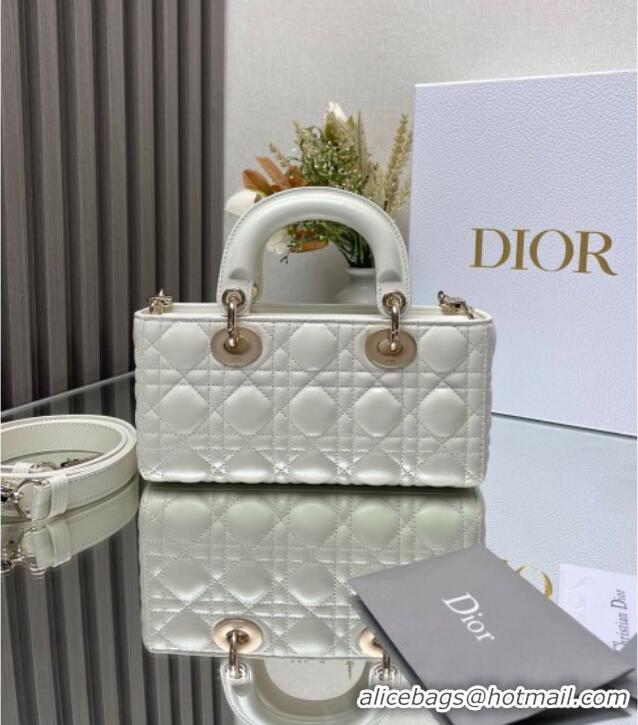 Original Cheap Dior Lady D-Joy Small Bag in Patent Leather M0541 White 2025