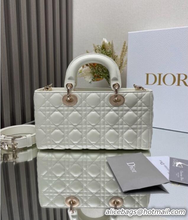 Classic Specials Dior Lady D-Joy Medium Bag in Patent Leather M0540 White 2025
