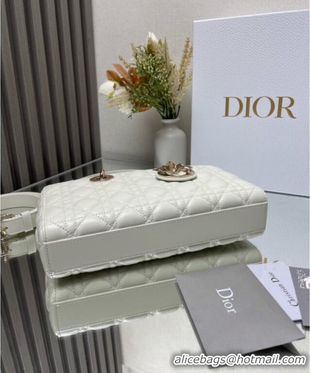 Classic Specials Dior Lady D-Joy Medium Bag in Patent Leather M0540 White 2025