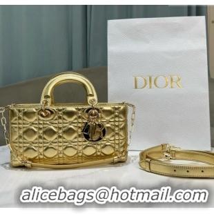 Top Design Dior Lady D-Joy Medium Bag in Cannage Lambskin M0540 Gold 2025