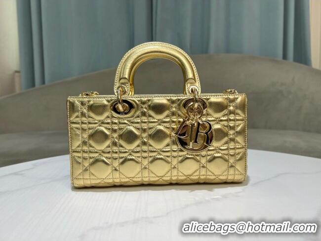 Top Design Dior Lady D-Joy Medium Bag in Cannage Lambskin M0540 Gold 2025