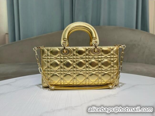 Top Design Dior Lady D-Joy Medium Bag in Cannage Lambskin M0540 Gold 2025