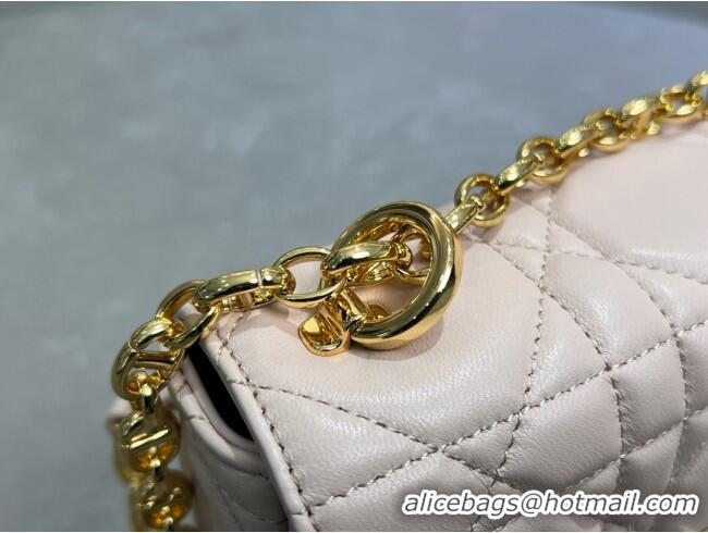 Spot Bulk Dior Small Soft Dior Caro Bag in Macrocannage Lambskin M9252 Powder Pink 2025