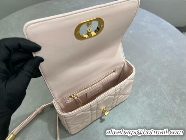 Spot Bulk Dior Small Soft Dior Caro Bag in Macrocannage Lambskin M9252 Powder Pink 2025