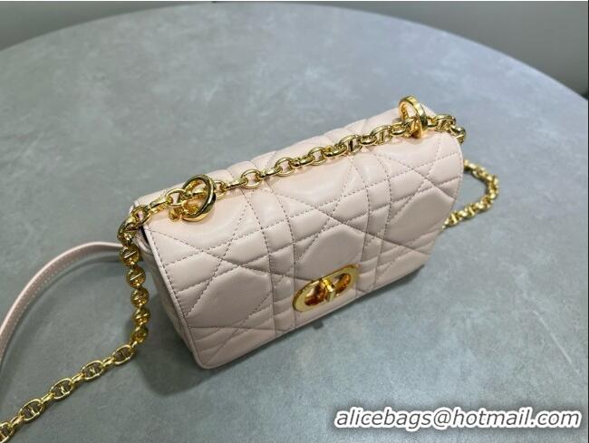 Spot Bulk Dior Small Soft Dior Caro Bag in Macrocannage Lambskin M9252 Powder Pink 2025
