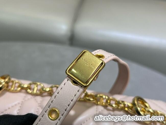 Spot Bulk Dior Small Soft Dior Caro Bag in Macrocannage Lambskin M9252 Powder Pink 2025