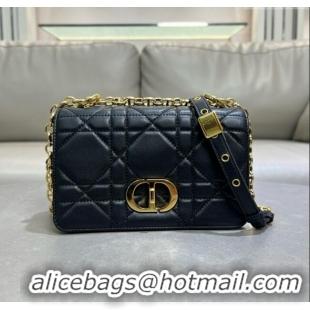 Original Cheap Dior Small Soft Dior Caro Bag in Macrocannage Lambskin M9252 Black 2025