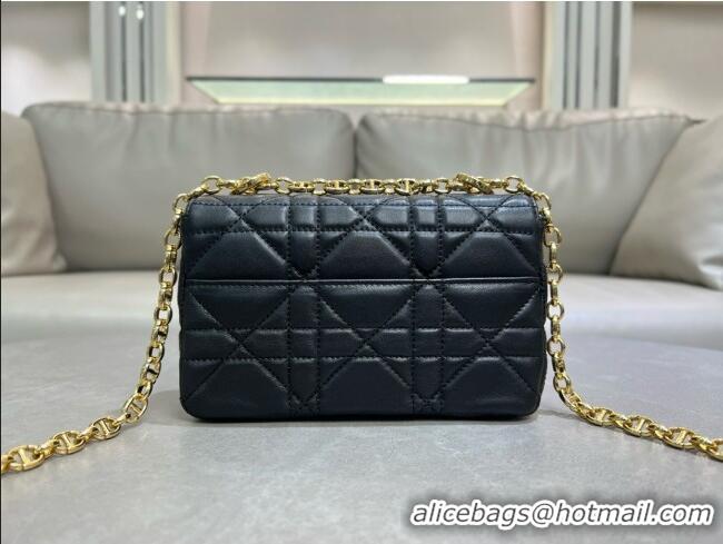 Original Cheap Dior Small Soft Dior Caro Bag in Macrocannage Lambskin M9252 Black 2025