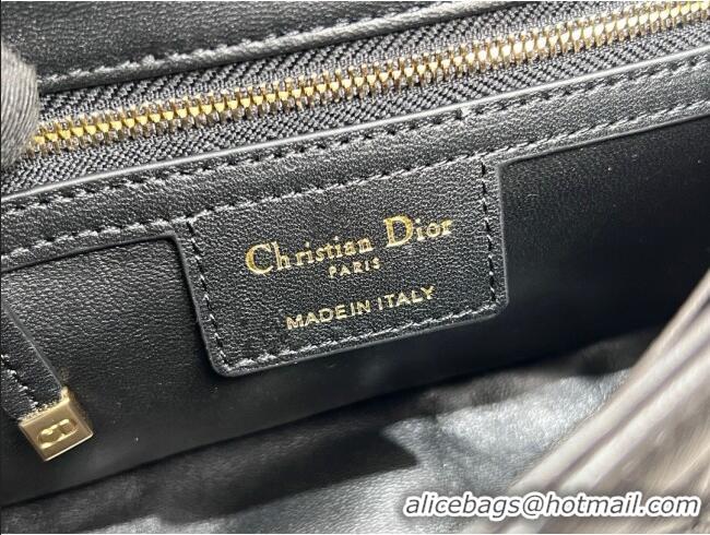 Original Cheap Dior Small Soft Dior Caro Bag in Macrocannage Lambskin M9252 Black 2025