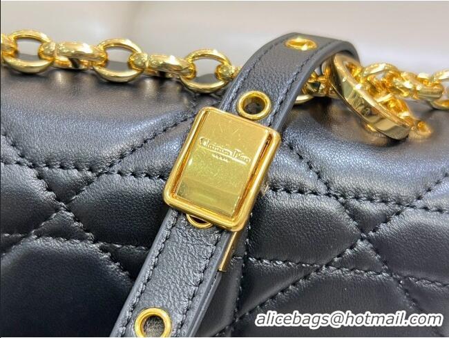 Original Cheap Dior Small Soft Dior Caro Bag in Macrocannage Lambskin M9252 Black 2025