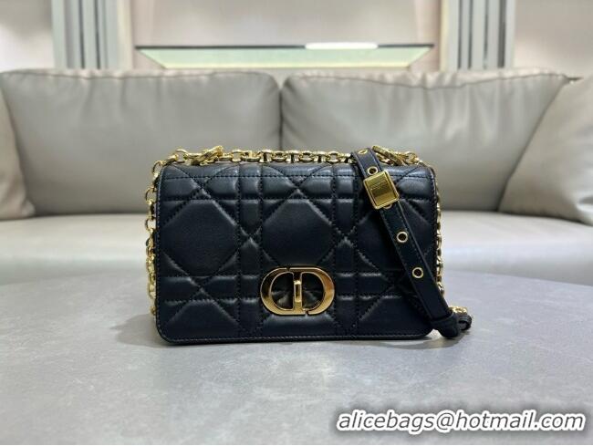 Original Cheap Dior Small Soft Dior Caro Bag in Macrocannage Lambskin M9252 Black 2025